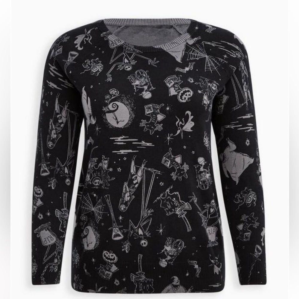 New!‎ Torrid sz 3 Disney The Nightmare Before Christmas Pullover Sweater 3X